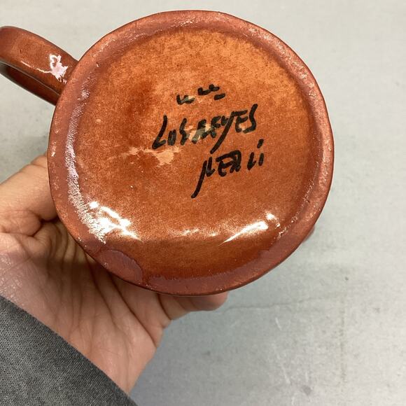 Vintage Rare Los Reyes Lima Peru Black Cat Signed Hand Painted Peruvian Creamer - Picture 7 of 7